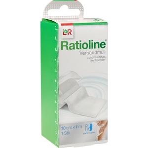 RATIOLINE acute Verbandmull 10 cmx1 m gerollt
