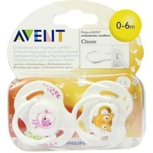 AVENT Beruhigungssauger 0-6 Mon.Tiermotive